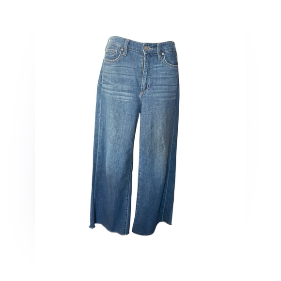 Joe's Jeans The MiA high rise wide leg raw hem ankle Blue Jean Denim Sz 25 - Picture 7 of 8